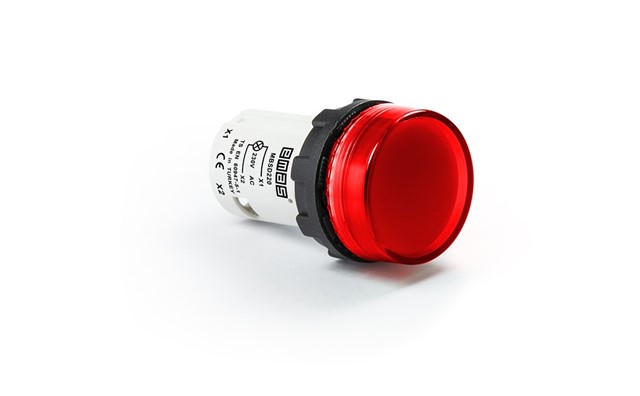 MB Series Plastic with LED 230V AC Red 22 mm Pilot